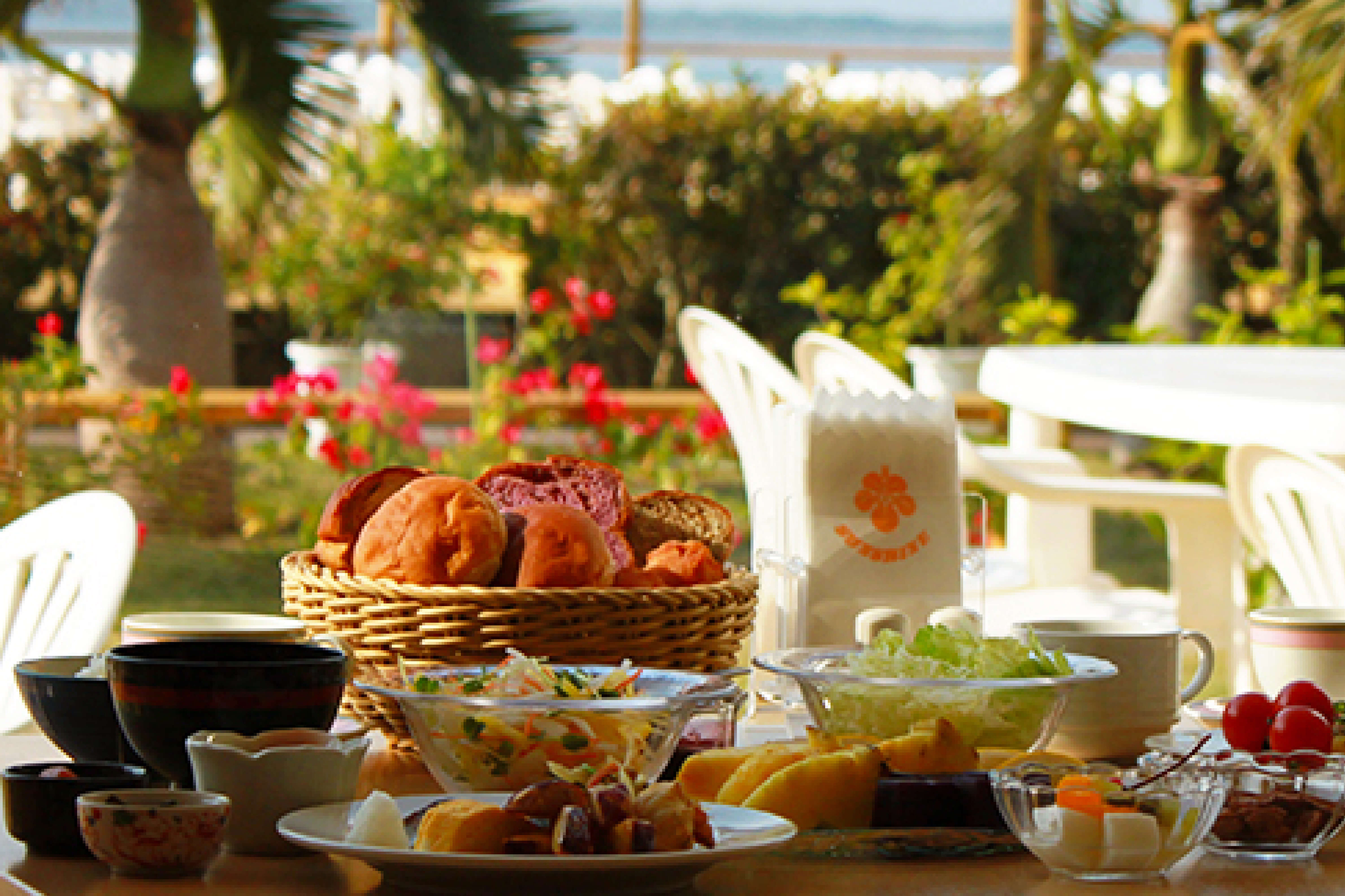 Breakfast offers buffet style Okinawan, Japanese and Western delights.